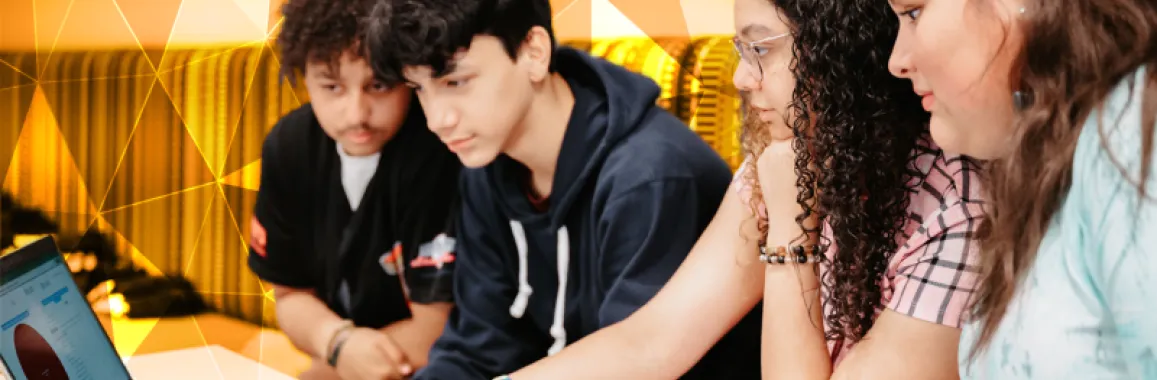 High schoolers on laptop