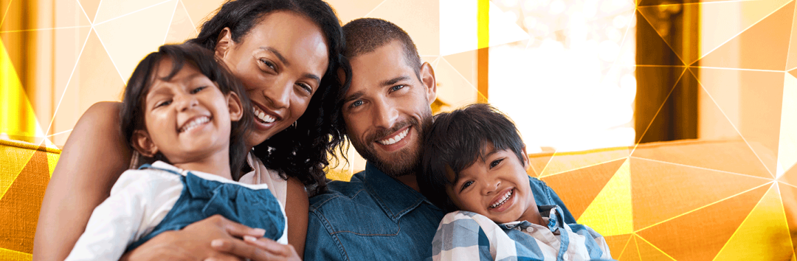 Family smiling