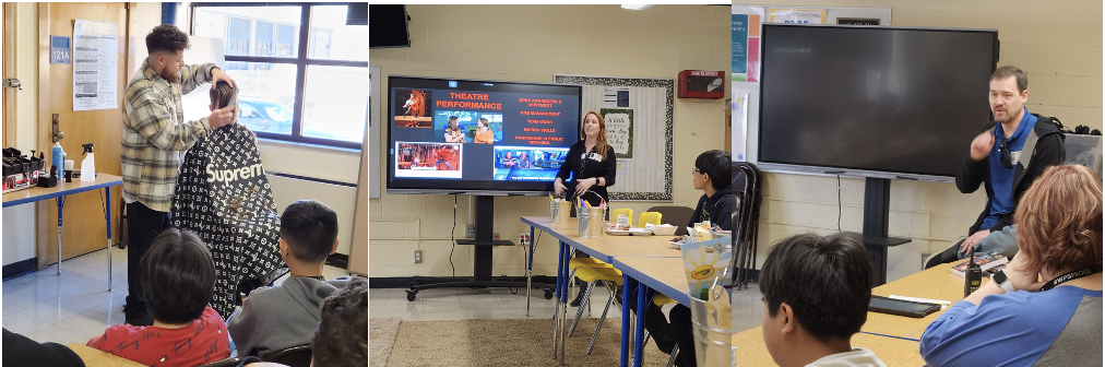 professionals visiting the school